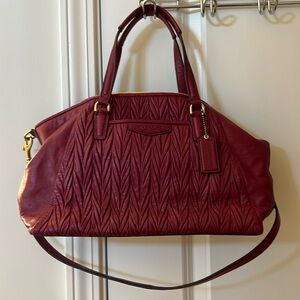 Fuchsia leather coach purse